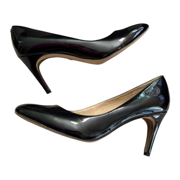 Sam Edelman Black Elise Patent Leather Heels Pumps Size 8.5 - Picture 7 of 8